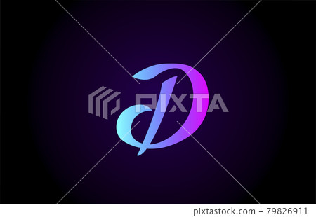 blue pink D alphabet letter logo for branding and business. Creative gradient design for lettering and corporate blue pink D alphabet letter logo for branding and business. Creative gradient design for lettering and corporate 79826911