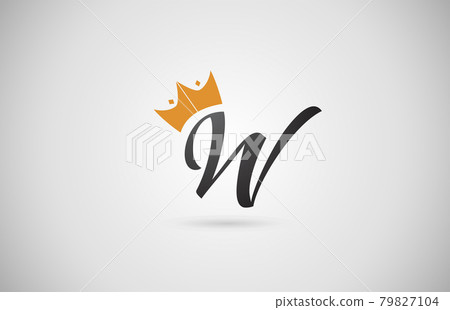 hand written W alphabet letter logo icon.... - Stock Illustration ...