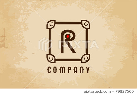 vintage R alphabet letter logo icon for... - Stock Illustration ...