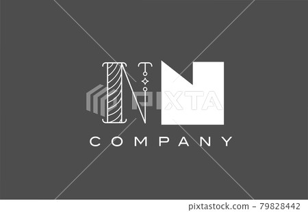geometric N NN grey white alphabet letter logo icon for company. Different style combination design for corporate and business geometric N NN grey white alphabet letter logo icon for company. Different style combination design for corporate and business 79828442