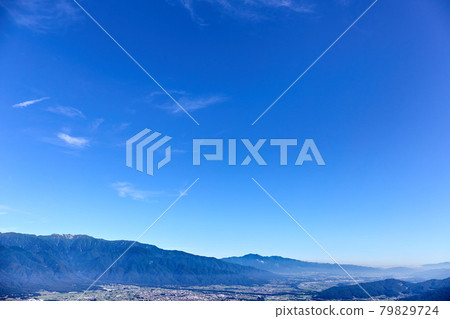 Mid-July (summer), morning view from the observation deck of Jinbagatayama Nakagawa Village, Kamiina District, Nagano Prefecture Mid-July (summer), morning view from the observation deck of Jinbagatayama Nakagawa Village, Kamiina District, Nagano Prefecture 79829724