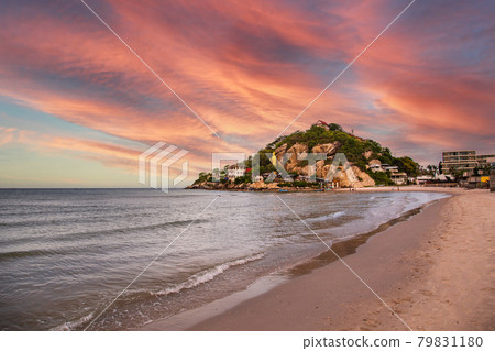 Wat Khao Takiab hill and beach in hua Hin, Prachuap Khiri Khan, Thailand 79831180