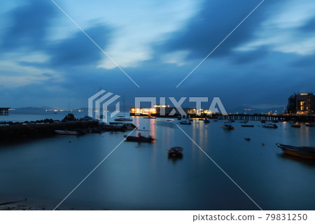 lamma island, in hong kong, view of night in suburb, outlying island lamma island, in hong kong, view of night in suburb, outlying island 79831250