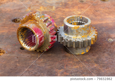 Cog gear wheels on steel Cog gear wheels on steel 79832862