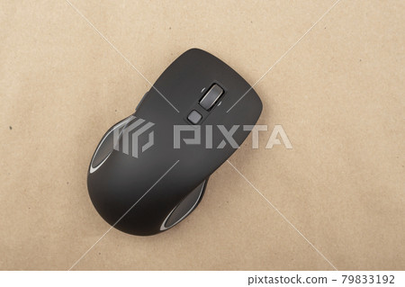 Modern wireless computer mouse. Space for text. 79833192