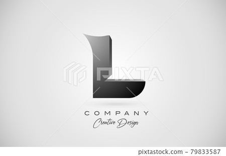 alphabet letter L icon logo in black gradient. Creative design for business and company 79833587