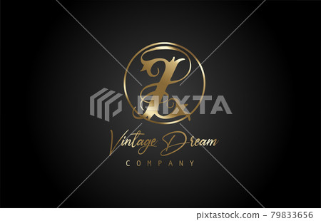 Z gold golden alphabet letter icon logo.... - Stock Illustration ...