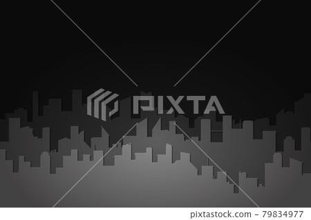 Black random city skyline Vector Paper style Black random city skyline Vector Paper style 79834977