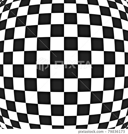 Abstract Black and White chess geometric background with fish eye effect Abstract Black and White chess geometric background with fish eye effect 79836173