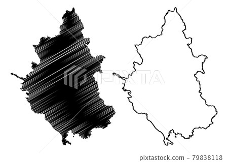 Epirus Region (Greece, Hellenic Republic, Hellas) map vector illustration, scribble sketch Epirus map 79838118