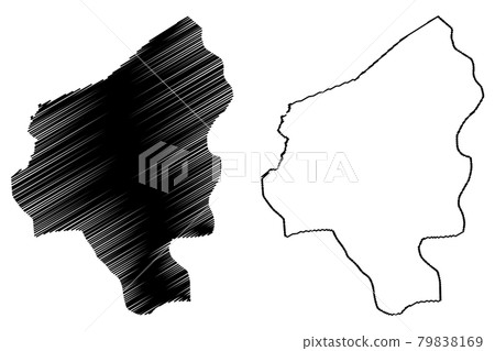 Copan Department (Republic of Honduras, Departments of Honduras) map vector illustration, scribble sketch Copan map.... 79838169