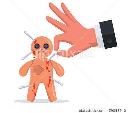 stick needles into a voodoo doll. perform a magic rite. 79838240