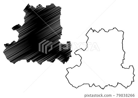 Csongrad County (Hungary, Hungarian counties) map vector illustration, scribble sketch Csongrad map 79838266