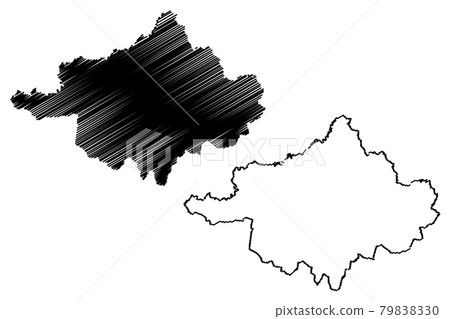 Szabolcs-Szatmar-Bereg County (Hungary, Hungarian counties) map vector illustration, scribble sketch Szabolcs-Szatmar-Bereg (Szabolcs Szatmar Bereg) map 79838330