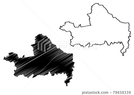 Gyor-Moson-Sopron County (Hungary, Hungarian counties) map vector illustration, scribble sketch Gyor-Moson-Sopron (Gyor Moson Sopron) map 79838339