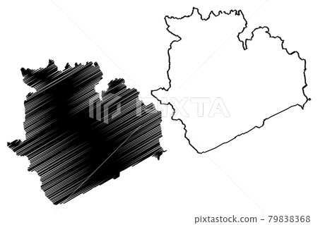 Veszprem County (Hungary, Hungarian counties) map vector illustration, scribble sketch Veszprem map 79838368