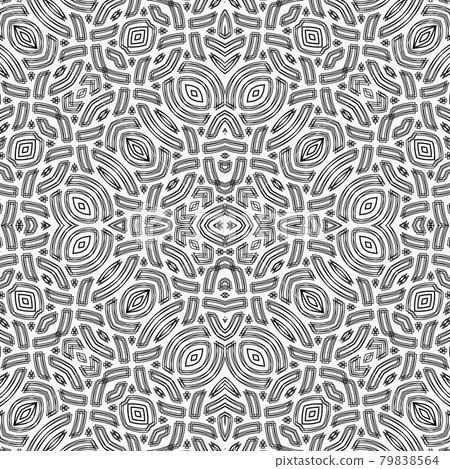 Psychodelic seamless geometric pattern. 79838564