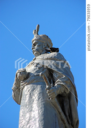 Monument to Bohdan Khmelnytsky Ukrainian historical personality in Chernihiv 79838959