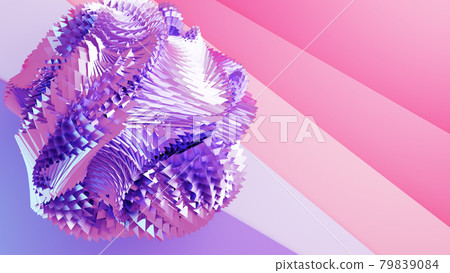 3D illustration of countless pyramids forming a complex geometrical shape 3D illustration of countless pyramids forming a complex geometrical shape 79839084
