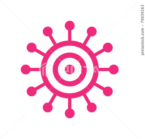 Virus icon as target of vaccine shot Virus icon as target of vaccine shot 79839163