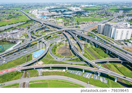 Aerial view of "Saitama Prefecture" Kuki-Shiraoka Junction Aerial view of "Saitama Prefecture" Kuki-Shiraoka Junction 79839645