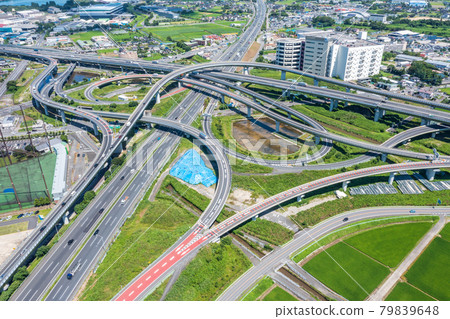 崎玉縣白木久喜交匯處的鳥瞰圖 79839648