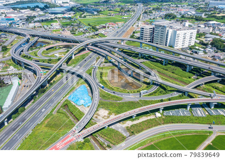 崎玉縣白木久喜交匯處的鳥瞰圖 79839649