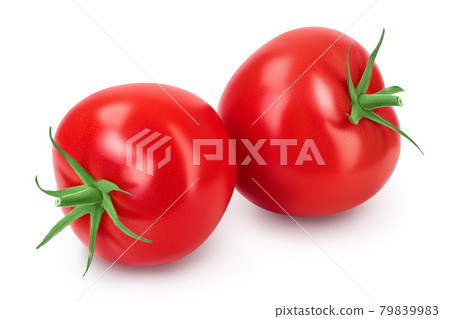 Tomato isolated on white background with clipping path and full depth of field. Tomato isolated on white background with clipping path and full depth of field. 79839983