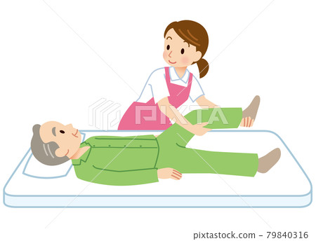 Rehabilitation of a caregiver who massages the elderly 79840316