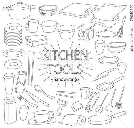 kitchen, kitchens, line drawing 79840801