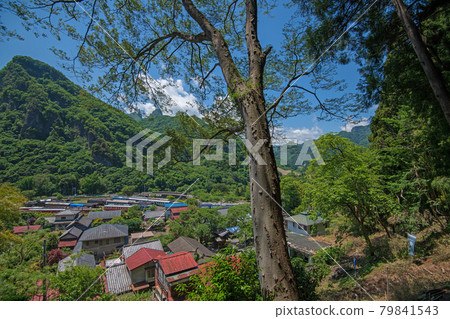 View from Sekisho Hachiman Ruins toward Railway Culture Village Annaka City 79841543