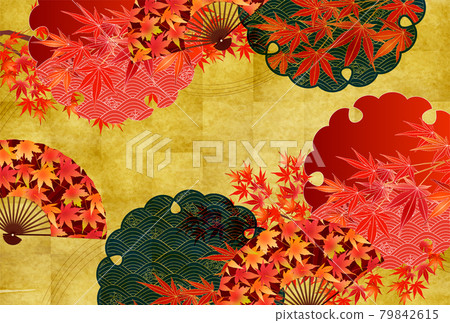 秋葉槭樹秋天背景 秋葉槭樹秋天背景 79842615