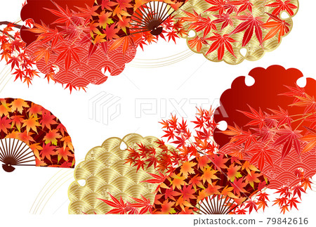  秋葉槭樹秋天背景 79842616