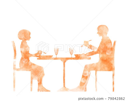 Men and women to eat / material 79842862