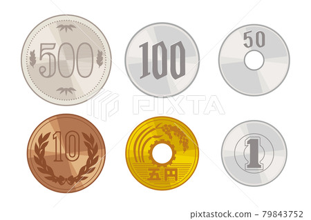 Money illustration Japanese coin set 79843752
