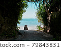 Old man resting in the sea 79843831