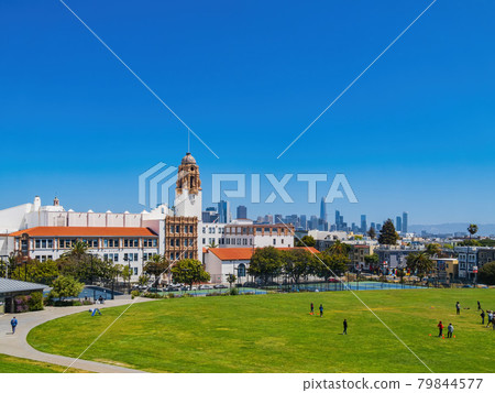 Sunny view of the Mission High School 79844577