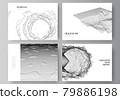 Vector layout of presentation slides design business templates, template for brochure, cover, business report. Abstract 3d digital backgrounds for futuristic minimal technology concept design. 79886198