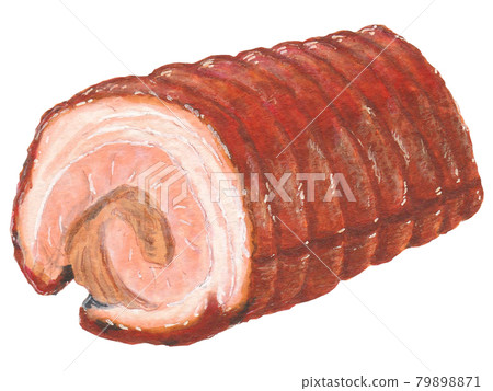 Hand-painted food and drink menu char siu 79898871