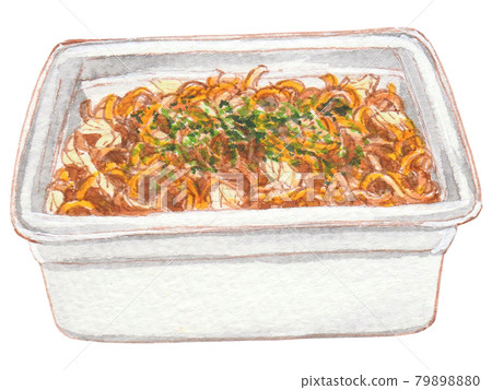 Hand-painted food and drink menu Cup yakisoba 79898880