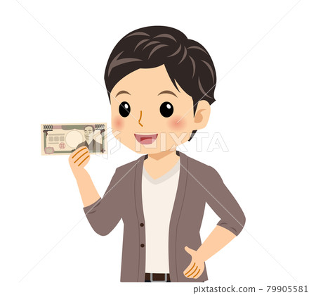 Young man in a cardigan Young man in a cardigan 79905581