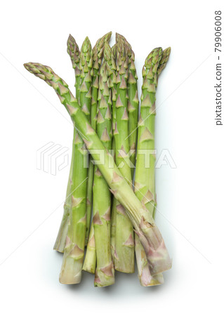 Fresh green asparagus isolated on white background 79906008