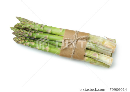 Fresh green asparagus isolated on white background Fresh green asparagus isolated on white background 79906014