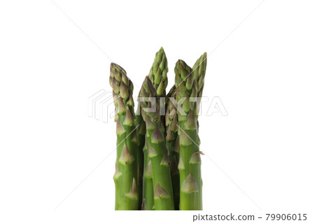 Fresh green asparagus isolated on white background Fresh green asparagus isolated on white background 79906015