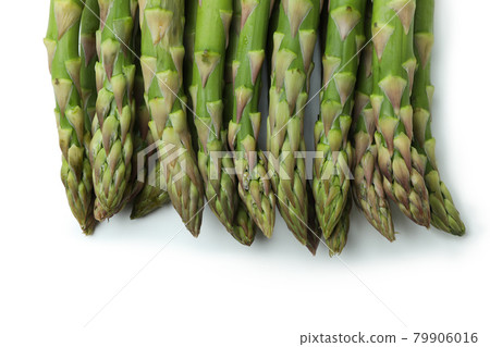 Fresh green asparagus isolated on white background Fresh green asparagus isolated on white background 79906016