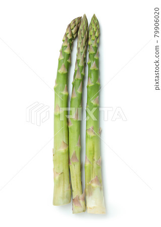 Fresh green asparagus isolated on white background Fresh green asparagus isolated on white background 79906020