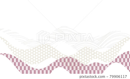 Abstract background material using Japanese paper Curved Japanese pattern Modern [16: 9] 79906117
