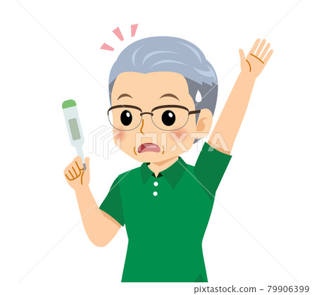 短袖的白髮男子 短袖的白髮男子 79906399