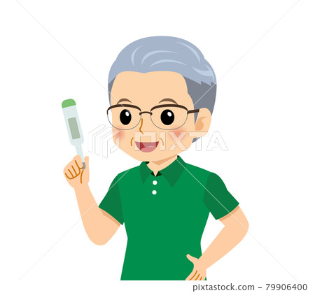 短袖的白髮男子 短袖的白髮男子 79906400