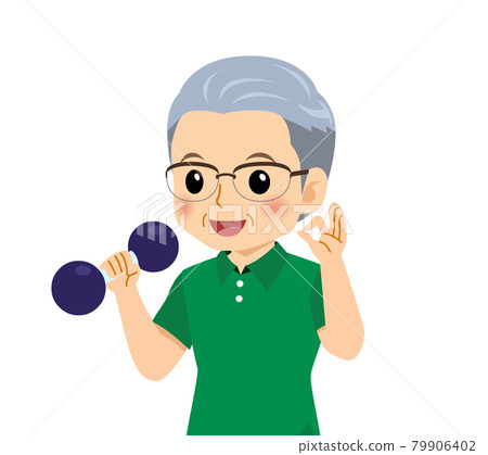 White-haired man in short sleeves White-haired man in short sleeves 79906402